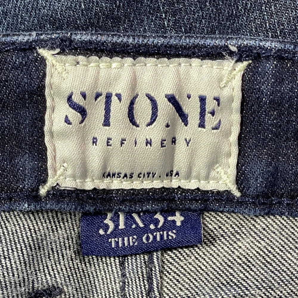 STONE Refinery The Otis Men's Slim Straight Dark Wash‎ Jeans 31x34 Pants